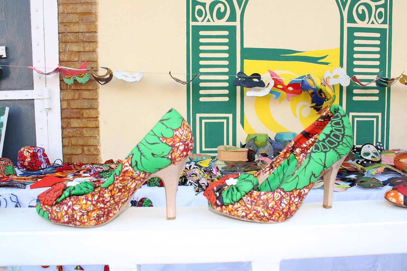 Soulier en papier mâché